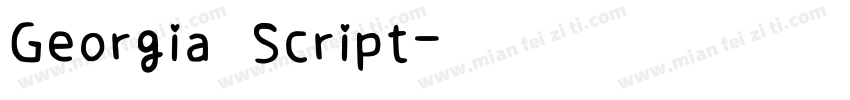 Georgia Script字体转换
